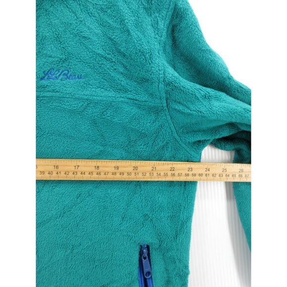 VINTAGE LL Bean Jacket XL Teal Fleece 90s Hiking Full Zip Coat - Picture 6 of 13